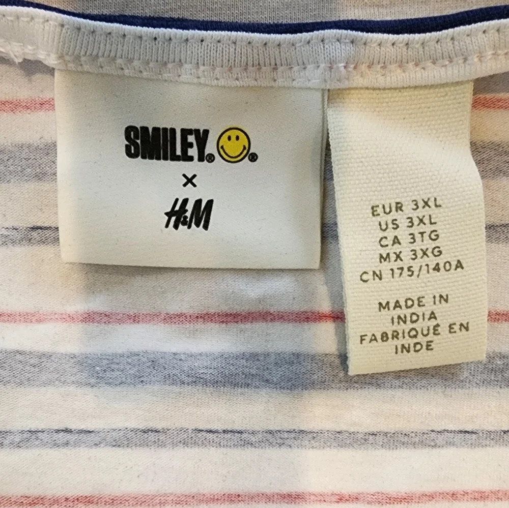 NWT Smiley × H&M halter striped dress.  Size 3XL. Cotton Spandex. - Picture 10 of 11